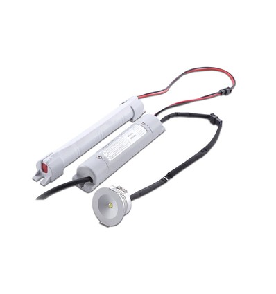 3W LED Notbeleuchtung für Einbau - 5500K, >3 Stunden Akkulaufzeit, IP20, Weiß