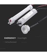 3W LED Notbeleuchtung für Einbau - 5500K, >3 Stunden Akkulaufzeit, IP20, Weiß