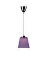 7W LED Pendelleuchte / Deckenleuchte - Chrom mit lila Schirm, 4000K, Ø15cm, 90 Grad Abstrahlwinkel