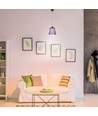 7W LED Pendelleuchte / Deckenleuchte - Chrom mit lila Schirm, 4000K, Ø15cm, 90 Grad Abstrahlwinkel