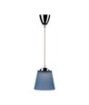 7W LED Pendelleuchte / Deckenleuchte - Ø15cm, 4000K, blauer Schirm, Chromgehäuse, inkl. Leuchtmittel