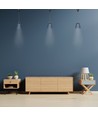 7W LED Pendelleuchte / Deckenleuchte - Ø15cm, 4000K, blauer Schirm, Chromgehäuse, inkl. Leuchtmittel
