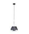 E27 Prism Pendelleuchte - Schwarzer Schirm mit weißem Kabel, Ø40cm, Metall, ohne Leuchtmittel