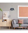 E27 Prism Pendelleuchte - Schwarzer Schirm mit weißem Kabel, Ø40cm, Metall, ohne Leuchtmittel