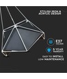 E27 Prism Pendelleuchte - Schwarzer Schirm mit weißem Kabel, Ø40cm, Metall, ohne Leuchtmittel