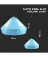 Pastell Prisma Pendelleuchte (E27) - blau, Ø310*180mm