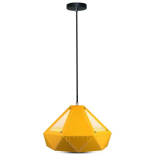 E27 Prism Pendelleuchte - Gelb, Metall, Ø31x18cm, ohne Leuchtmittel