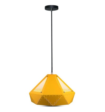 E27 Prism Pendelleuchte - Gelb, Metall, Ø31x18cm, ohne Leuchtmittel