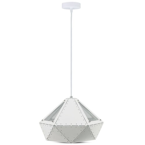 Pastel Prism weiße Pendelleuchte, E27 Fassung - Ø31cm, Metall, 5 Jahre Garantie, ohne Leuchtmittel