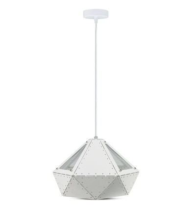 Pastel Prism weiße Pendelleuchte, E27 Fassung - Ø31cm, Metall, 5 Jahre Garantie, ohne Leuchtmittel