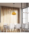 Pastel Wooden Prism Pendelleuchte, gelb - E27 Fassung, 320x270mm, max. 60W, 5 Jahre Garantie