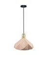 E27 Pendelleuchte Pastel Wooden Prism - Pink, Ø32 x 27 cm, ohne Leuchtmittel