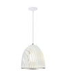 Weiße Cone Prism Pendelleuchte, E27 - Metall, prismenförmig, ohne Leuchtmittel, Ø25cm