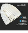 Weiße Cone Prism Pendelleuchte, E27 - Metall, prismenförmig, ohne Leuchtmittel, Ø25cm