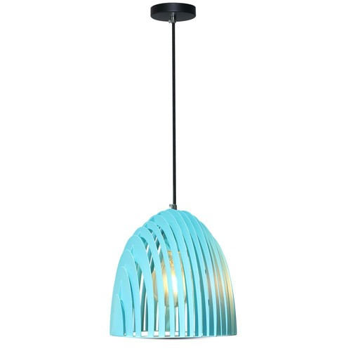 E27 Cone Prism Pendelleuchte - Blau, Metall, Ø25cm, ohne Leuchtmittel