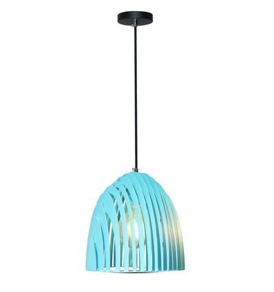 E27 Cone Prism Pendelleuchte - Blau, Metall, Ø25cm, ohne Leuchtmittel