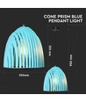 E27 Cone Prism Pendelleuchte - Blau, Metall, Ø25cm, ohne Leuchtmittel