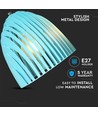 E27 Cone Prism Pendelleuchte - Blau, Metall, Ø25cm, ohne Leuchtmittel