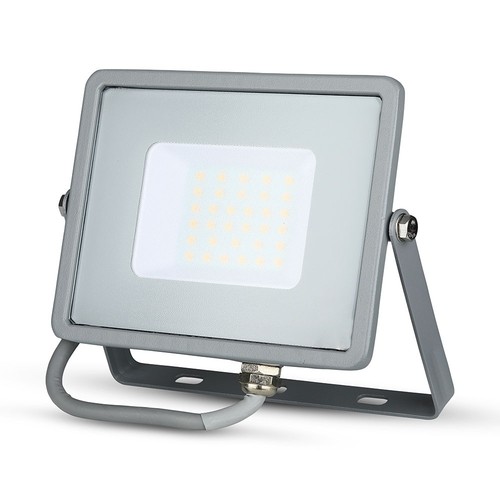 30W LED Fluter mit Samsung Chip - 80lm/W, IP65, warmweiß, grau, 5 Jahre Garantie