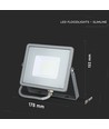 30W LED Fluter mit Samsung Chip - 80lm/W, IP65, warmweiß, grau, 5 Jahre Garantie