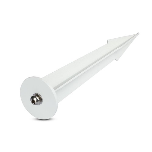 Ø60mm weißer Erdspieß für Flutlicht - IP65, Aluminium, 26,5cm Höhe