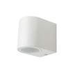 1-flammige Wandleuchte GU10 - Aluminium, rund, weißes Gehäuse, IP44
