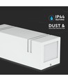GU10 quadratische Wandleuchte mit Up/Down Licht - IP44 Außenbereich, weiß, Edelstahl, ohne Leuchtmittel