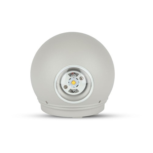 6W LED Wandleuchte mit Up/Down Licht - IP65, grau, 3000K, 11 x 5,4 cm, inkl. Leuchtmittel