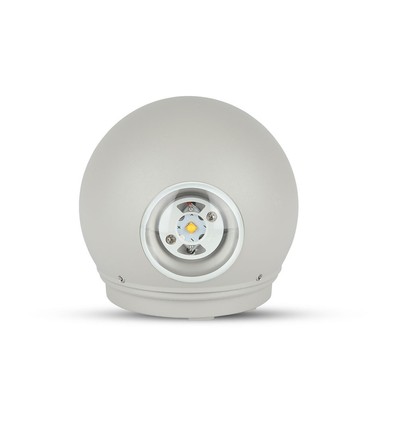 6W LED Wandleuchte mit Up/Down Licht - IP65, grau, 3000K, 11 x 5,4 cm, inkl. Leuchtmittel