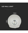 6W LED Wandleuchte mit Up/Down Licht - IP65, grau, 3000K, 11 x 5,4 cm, inkl. Leuchtmittel