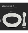 10W LED Wandleuchte - 1100lm, 3000K, rund, weiß, IP20, inkl. Leuchtmittel