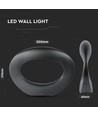 10W LED Wandleuchte 4000K - Schwarzes Gehäuse