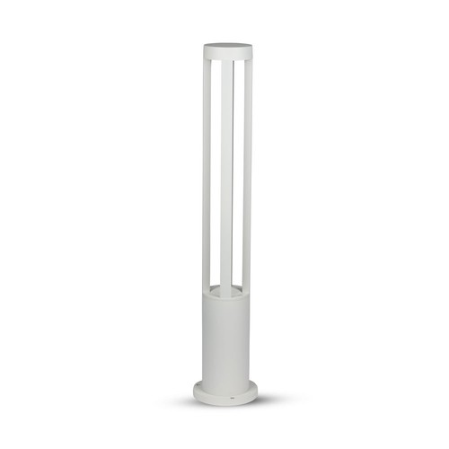 10W Pollerleuchte - LED, 6400K, weißes Gehäuse, 80 cm Höhe