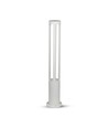 10W Pollerleuchte - LED, 6400K, weißes Gehäuse, 80 cm Höhe