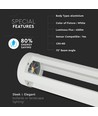 10W Pollerleuchte - LED, 6400K, weißes Gehäuse, 80 cm Höhe