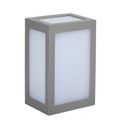12W LED Wandleuchte, grau - 750lm, 6400K, IP65, kaltweiß