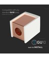 GU10 Deckenstrahler aus Gips - Quadratisch, Matt-Roségold, IP20 Innen, ohne Leuchtmittel