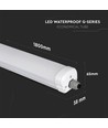 60W Wasserdichte Lampe - LED, 180cm, Samsung Chip, 4000K, 5 Jahre Garantie