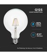 E27 6W LED Filament Birne - G125, 806lm, 6400K, Klarglas, 300°