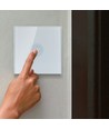 1-Kanal Touch Türklingel Schalter, weiß - Glasabdeckung, Unterputz, IP20 Innenbereich