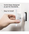 1-Kanal Touch Türklingel Schalter, weiß - Glasabdeckung, Unterputz, IP20 Innenbereich