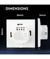1-Kanal Touch Türklingel Schalter, weiß - Glasabdeckung, Unterputz, IP20 Innenbereich