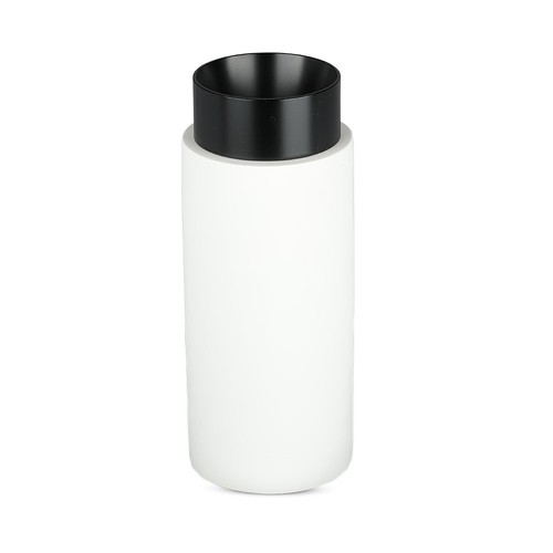 GU10 Gips Aufbauspot - Ø20cm, weiß mit Gun Black Boden, ohne Leuchtmittel