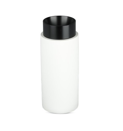 GU10 Gips Aufbauspot - Ø20cm, weiß mit Gun Black Boden, ohne Leuchtmittel