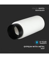 GU10 Gips Aufbauspot - Ø20cm, weiß mit Gun Black Boden, ohne Leuchtmittel