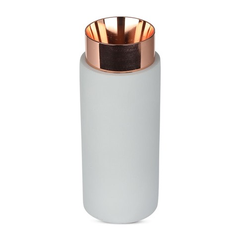 GU10 Aufbauspot aus Beton - Rund, grau mit mattem Roségold, ohne Leuchtmittel, IP20
