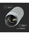 GU10 Aufbauspot - Rund, Grau/Chrom, Ø20cm, IP20 Innenbereich, ohne Leuchtmittel