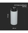 GU10 - grauer Beton, Gipsoberfläche, Metall mit schwarzem Gunmetal-Fuß