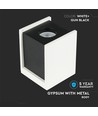 GU10 Aufbaustrahler für Gips - Square, Pistol Black, quadratisch, ohne Leuchtmittel