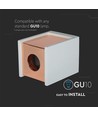 GU10 quadratischer Aufbaustrahler aus Beton/Gips - Matt Roségold, IP20 Innen, ohne Leuchtmittel